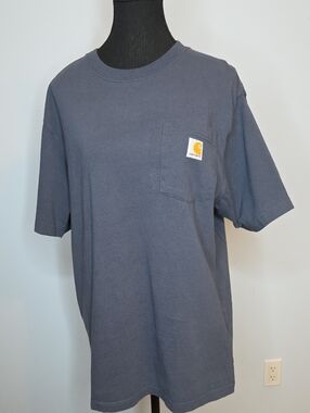 Carhartt Blue-Grey Short Sleeve Pocket Tee